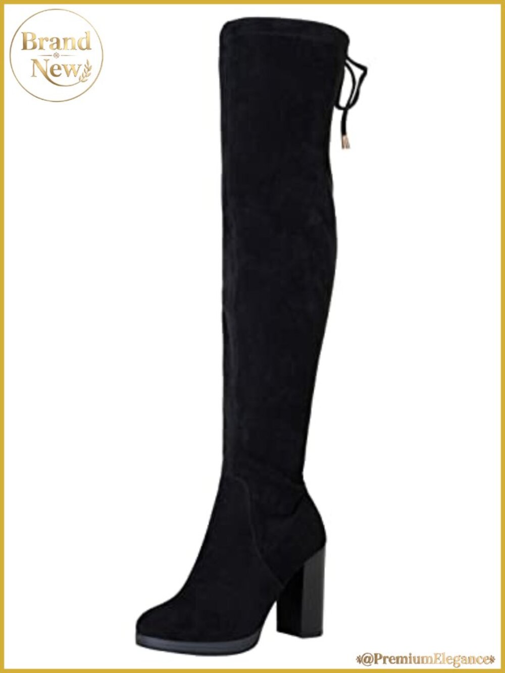 Faux Suede Thigh High Chunky Platform Over The Knee Boots